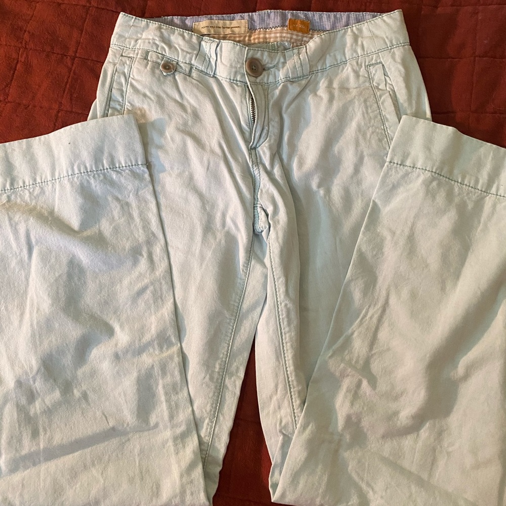 Light blue linen feel pants